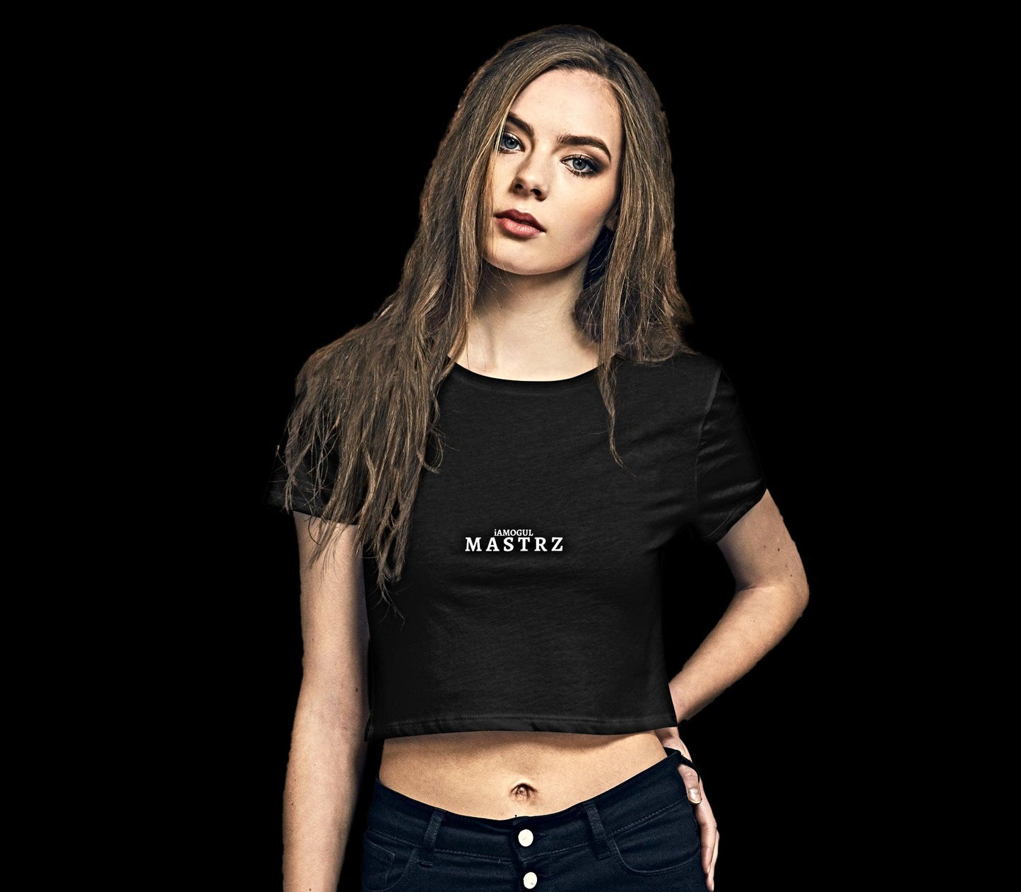 MASTRZ WOMEN'S CROP TOP T-SHIRT - MASTRZ