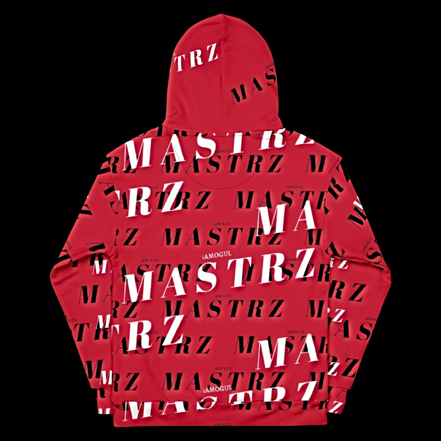 MASTRZ ALLOVER PRINT HOODIE (FIRE RED)