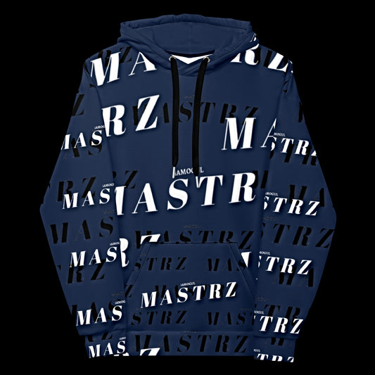 MASTRZ ALLOVER PRINT HOODIE (MIDNIGHT BLUE)