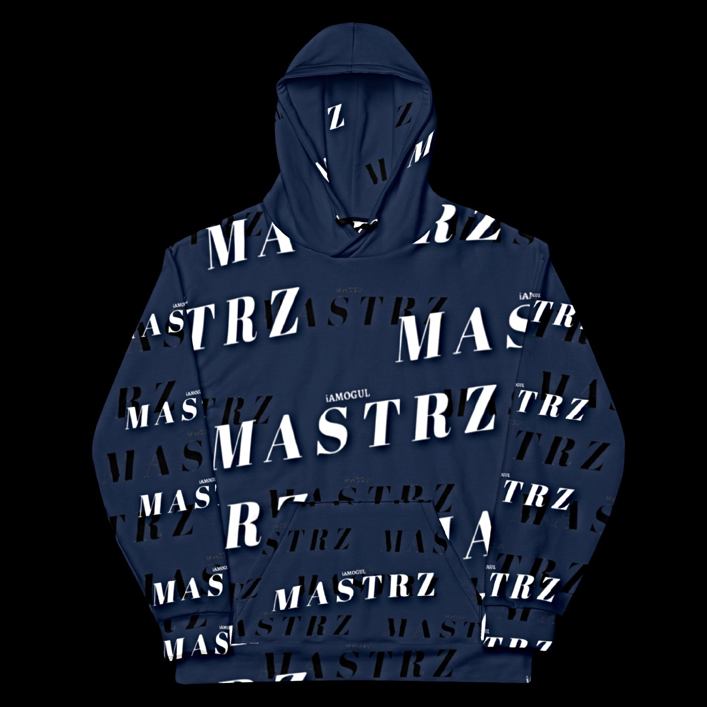 MASTRZ ALLOVER PRINT HOODIE (MIDNIGHT BLUE)