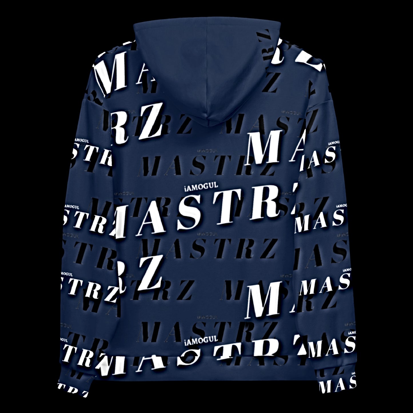MASTRZ ALLOVER PRINT HOODIE (MIDNIGHT BLUE)