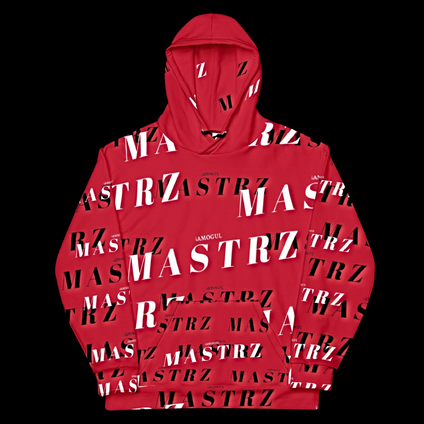 MASTRZ ALLOVER PRINT HOODIE (FIRE RED)