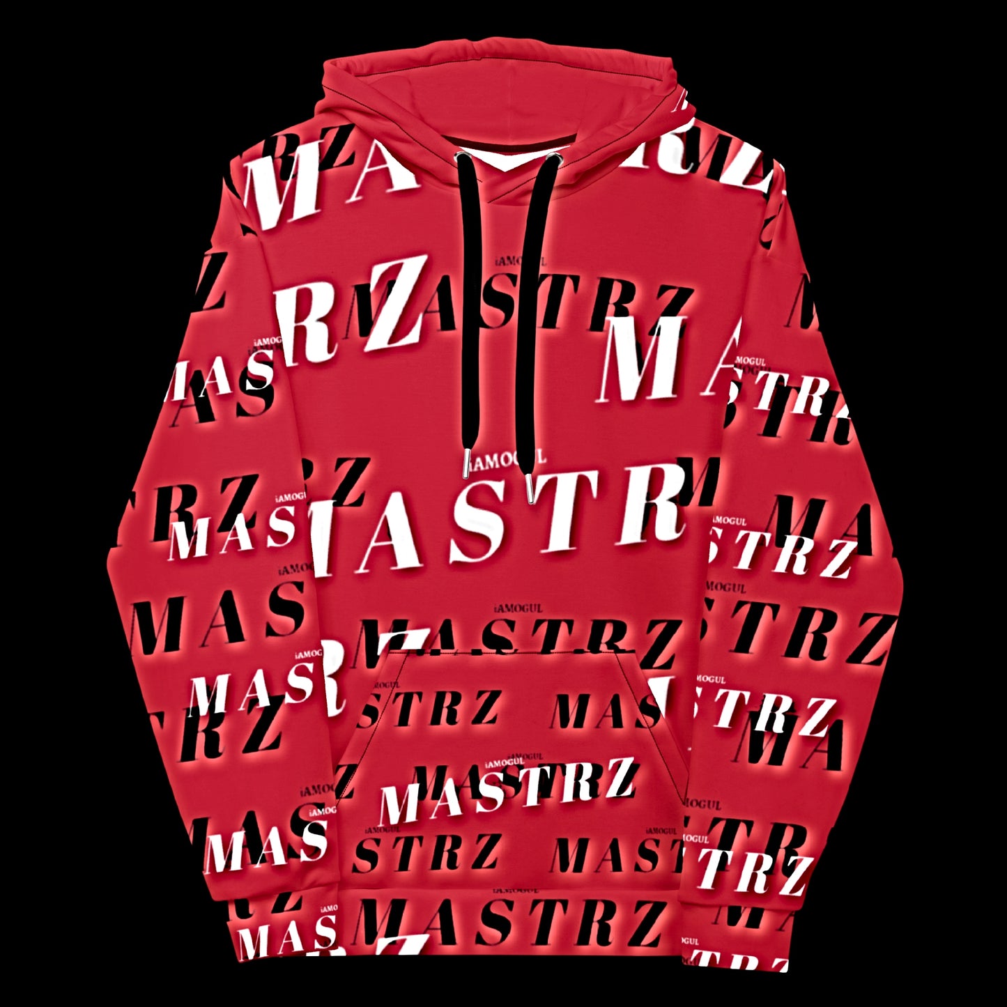 MASTRZ ALLOVER PRINT HOODIE (FIRE RED)