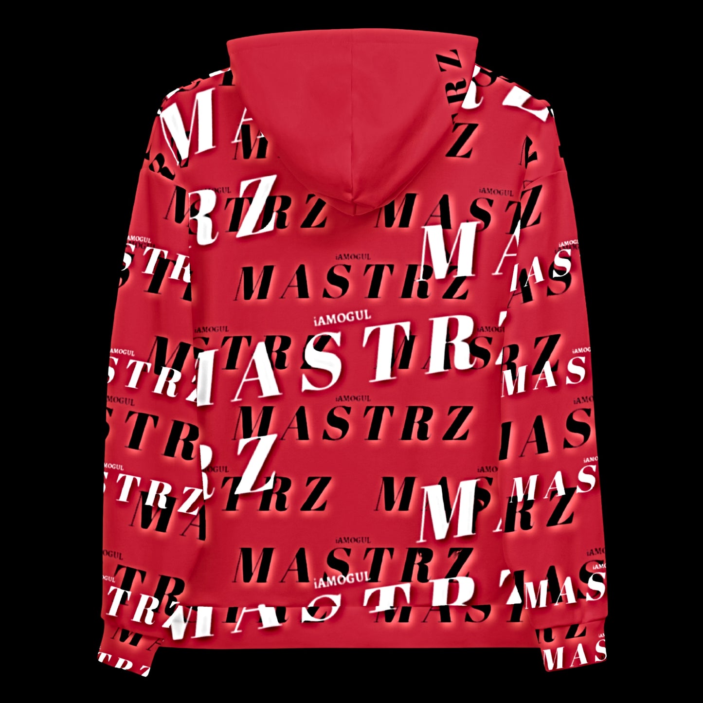 MASTRZ ALLOVER PRINT HOODIE (FIRE RED)