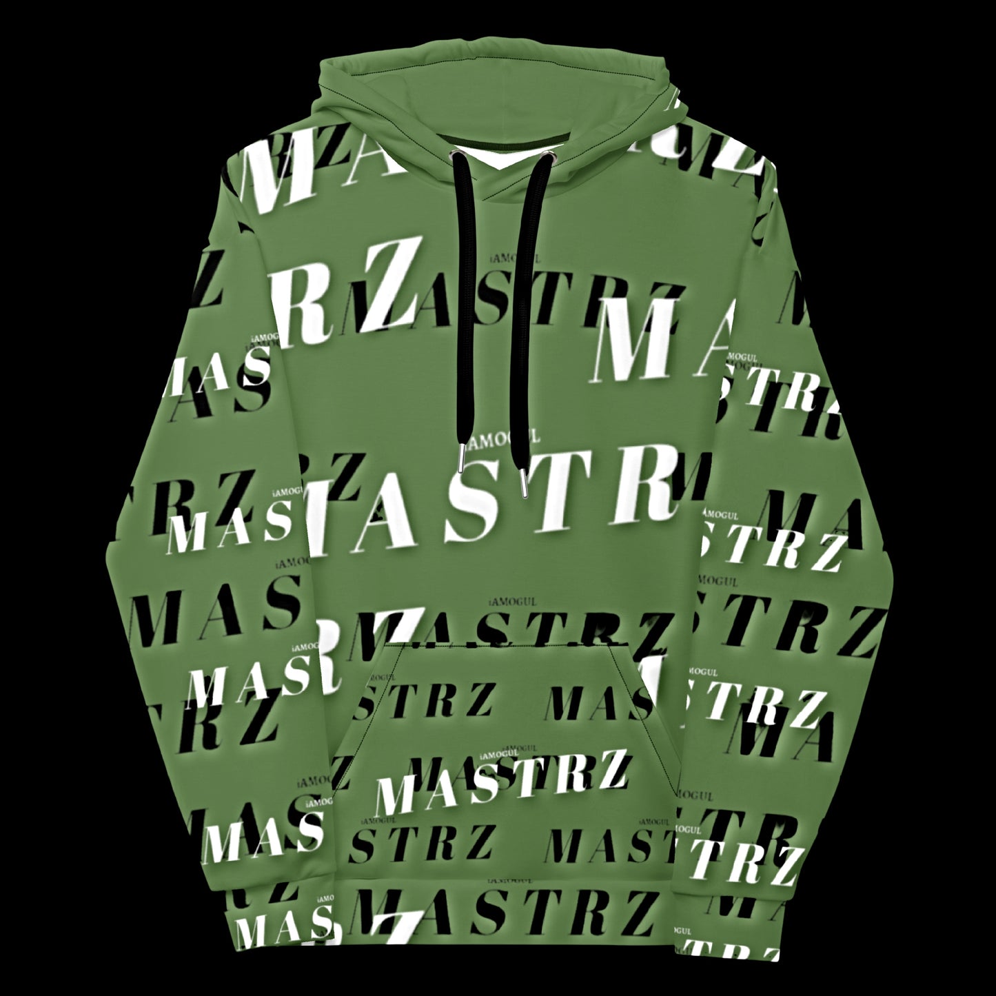 MASTRZ ALLOVER PRINT HOODIE (OLIVE GREEN)