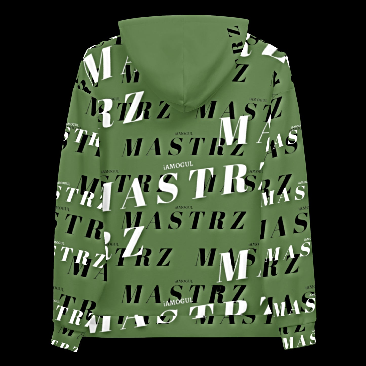 MASTRZ ALLOVER PRINT HOODIE (OLIVE GREEN)