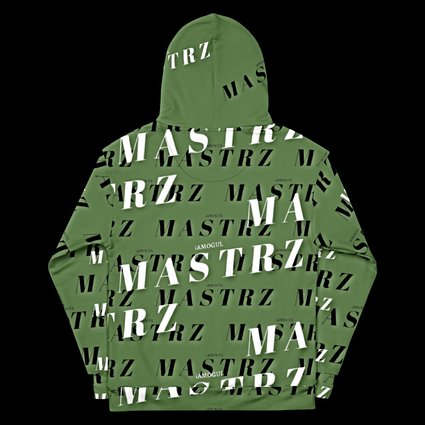 MASTRZ ALLOVER PRINT HOODIE (OLIVE GREEN)