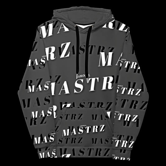 MASTRZ ALLOVER PRINT HOODIE (HURRICANE GREY)
