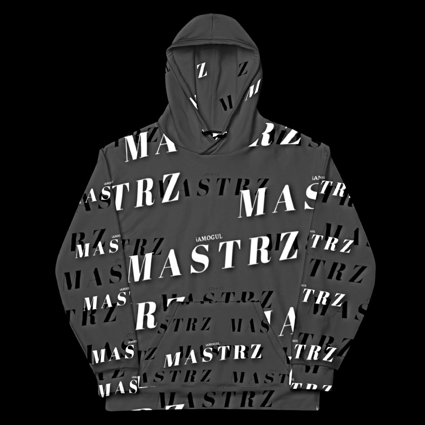 MASTRZ ALLOVER PRINT HOODIE (HURRICANE GREY)