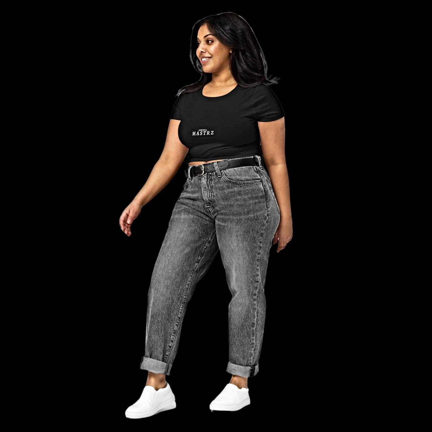 MASTRZ WOMEN'S CROP TOP T-SHIRT - MASTRZ